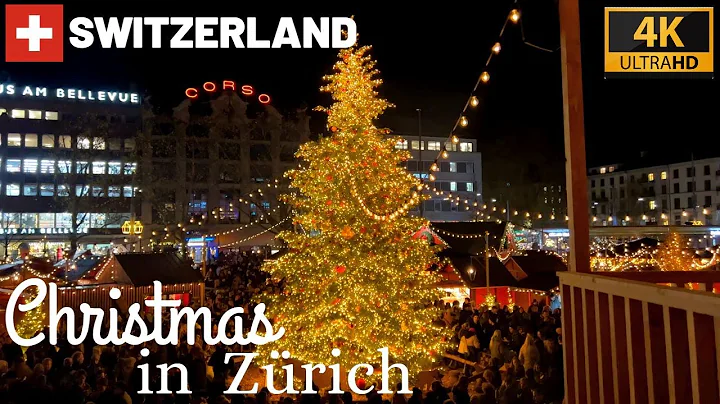 4K Christmas Lights in Zürich Switzerland 2022 | Christmas in Switzerland