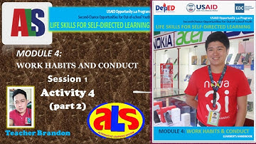 Module 4: Work Habits and Conduct (Activity 4, part 2)
