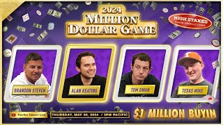 $1 MILLION BUYIN! Alan Keating, Texas Mike, Tom Dwan & Brandon Steven! $500/1K! MILLION DOLLAR GAME screenshot 2