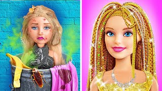 💞BARBIE💞AWESOME DOLL MAKEOVER | Rich Vs Broke Transformation! Cool DIYs by YayTime! STAR