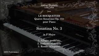 A, Diabelli: Sonatina Op. 151 No 3 in F major, for Piano (Complete)