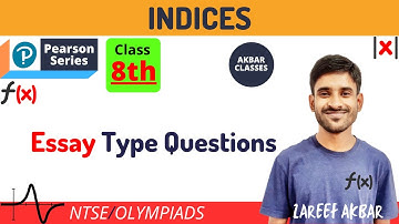 Class 8 Pearson IIT Foundation Series | Indices | Essay Type Questions
