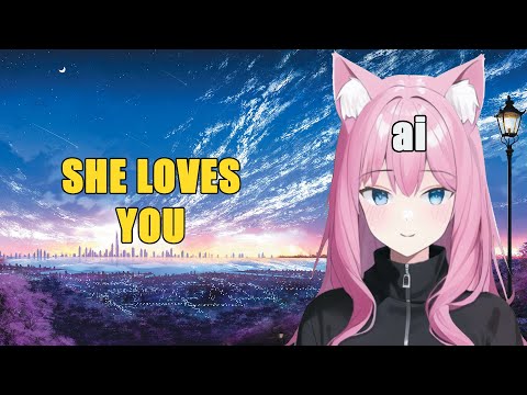 I created an ai catgirl streamer that loves you