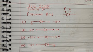 For a given option, identify the diode connected in forward bias #jeemains
