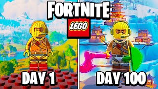 I Survived 100 Days in Lego Fortnite