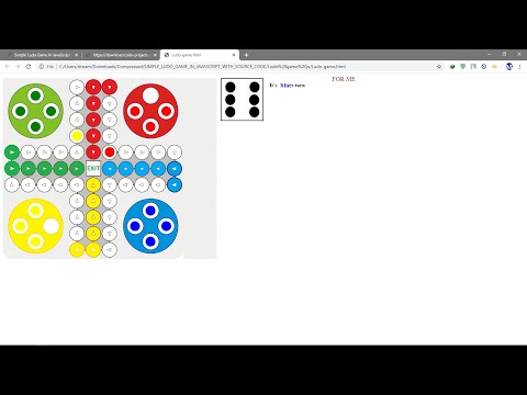 SIMPLE LUDO GAME IN JAVASCRIPT WITH SOURCE CODE