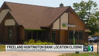 Huntington Bank closing 13 Michigan branches including Freeland location