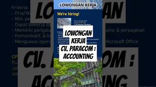 Lowongan Kerja Terbaru Accounting #lowongankerja #lowongankerjaterbaru #loker #accounting #surabaya