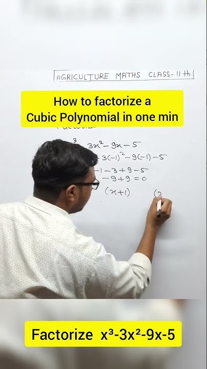Factorization of cubic polynomial in one minute |maths in short - YouTube