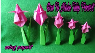 How I Make Origami Tulips
