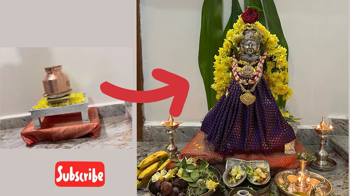 Simple and easy Varamahalaxmi Kalasam Decoration with Blouse/ 2 mins KalasamDecoration at Home 🏡 🪷/ 