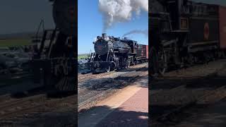 Strasburg steam locomotives. 90, towing freight wagons in Strasburg & Paradise, Pennsylvania, USA
