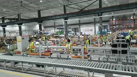 Automatic carton packaging line for E-commerce warehouse. #commerce #packaging #warehouse #carton