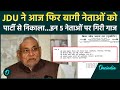 Bihar Election 2025: JDU Removes 5 Leaders Including MLA Gopal Mandal ⚠️
