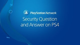 Choosing a security question and answer on PS4