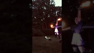 Sarotonin Flow Performance Art Fire Palm Torches