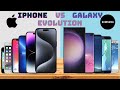 Apple iphone vs samsung galaxy s series evolution 20092023 with realistic 3d models