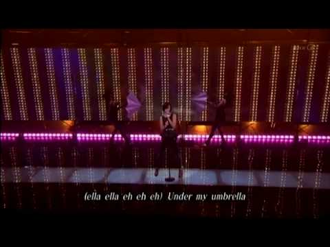 rihanna umbrella live (HD Video)+lyrics