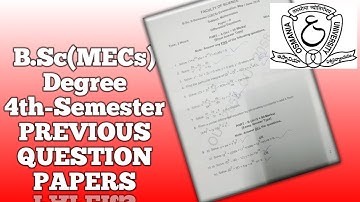Degree BSc(MECs) Semester-4 Previous Question Papers | Osmania University | Model Papers