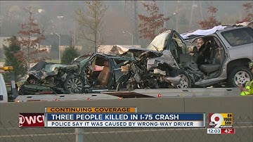 Three killed in wrong-way crash on I-75