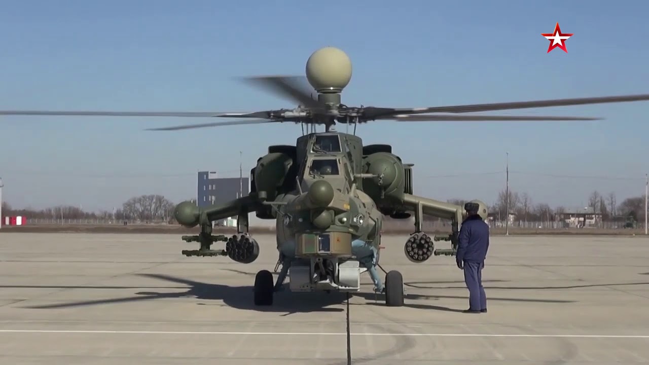 Russian Mi-28UB live fire exercise - YouTube