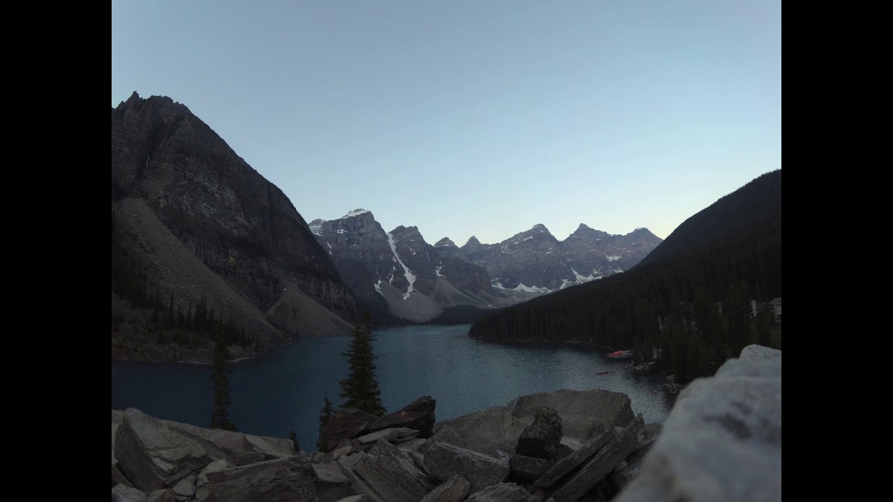 Moraine Lake - Sunrise Time lapse - YouTube