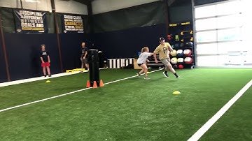 Finishing our Change of Direction and Agility Training with a Game of Tag with an Obstacle