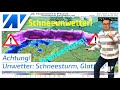 Schneesturm. Glatteis-Unwetter über mehrere Tage. Landstriche versinken im Schnee. Modellvergleich.