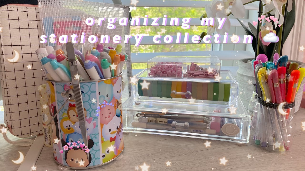 organizing my stationery collection 🧃 YouTube