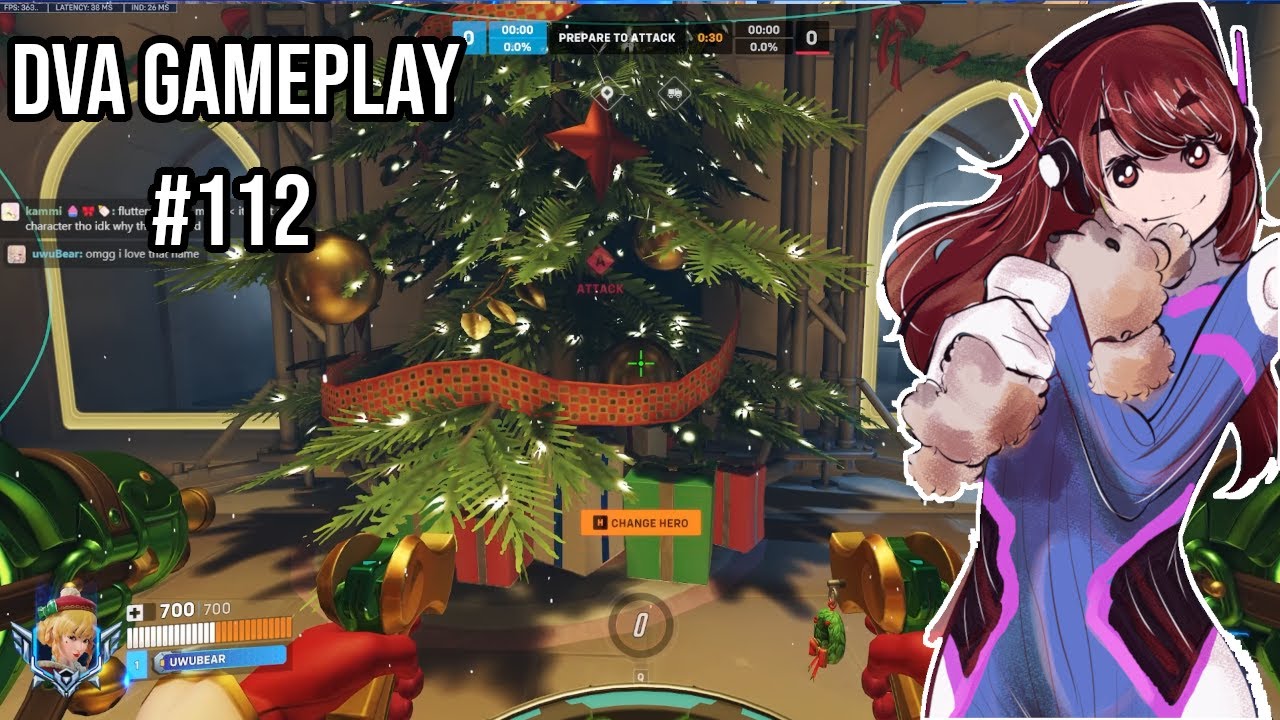 christmas dva vibes on kings row owo | Overwatch 2 Dva Gameplay | Competitive 5v5