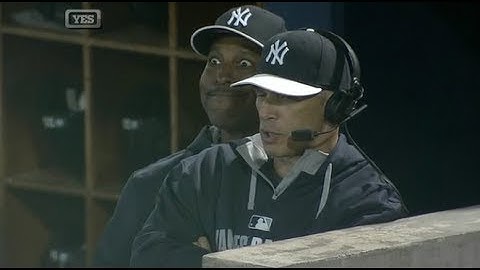 Most epic video bomb in baseball - Willie Randolph on Joe Girardi during Yankees game