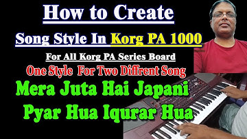 How to create style rhythms in #korgpa1000 & PA Series | easy #tutorial