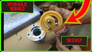 Case 580 K Backhoe  How to Rebuild Hydraulic Cylinder using Seal Twister Tool