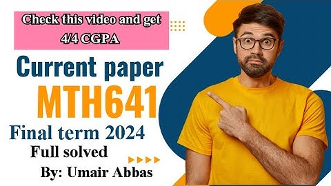 mth641 final term current paper solution 2024 ||mth641 current paper final term Sol|| #mth641