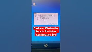 Enable or Disable the Recycle Bin Delete Confirmation Box in Windows 10/11/7#shorts #technology