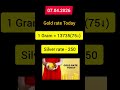 Today's gold rate 07/04/2026