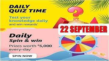 Amazon Quiz Answers Today | Amazon Quiz Today | 22 September 2023