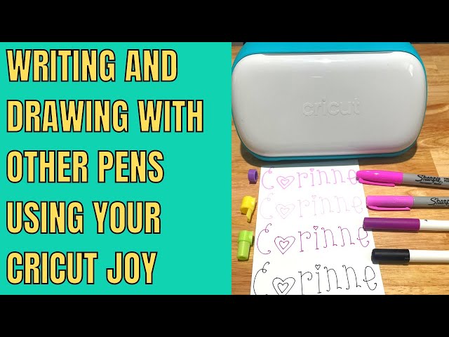 Writing and drawing with the Cricut Joy using sharpies and other pens.  Adapters for The Joy machine 