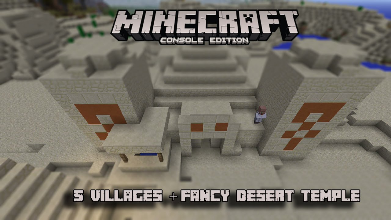 Minecraft PS3 & Xbox360 5 Villages & a Strange Desert Temple TU32
