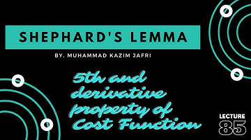 Shephard Lemma in Cost Function