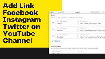 How to add Link Facebook Instagram Twitter on YouTube Channel 2022