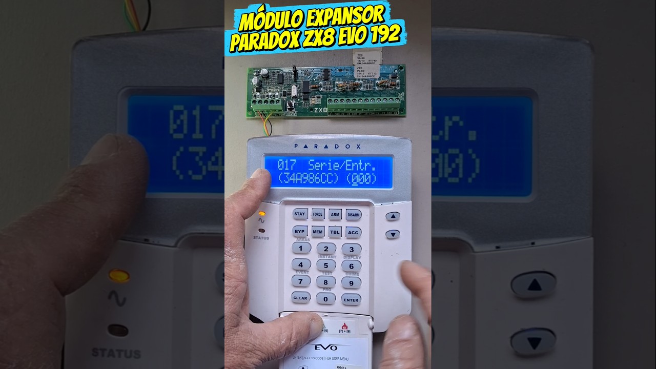 ZX8 EXPANSION MODULE PARADOX EVO 192 PANEL - YouTube