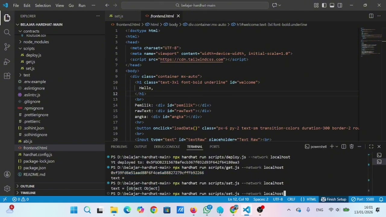 Belajar Smart Contract Menggunakan Solidity, Hardhat, dan Ethers Js