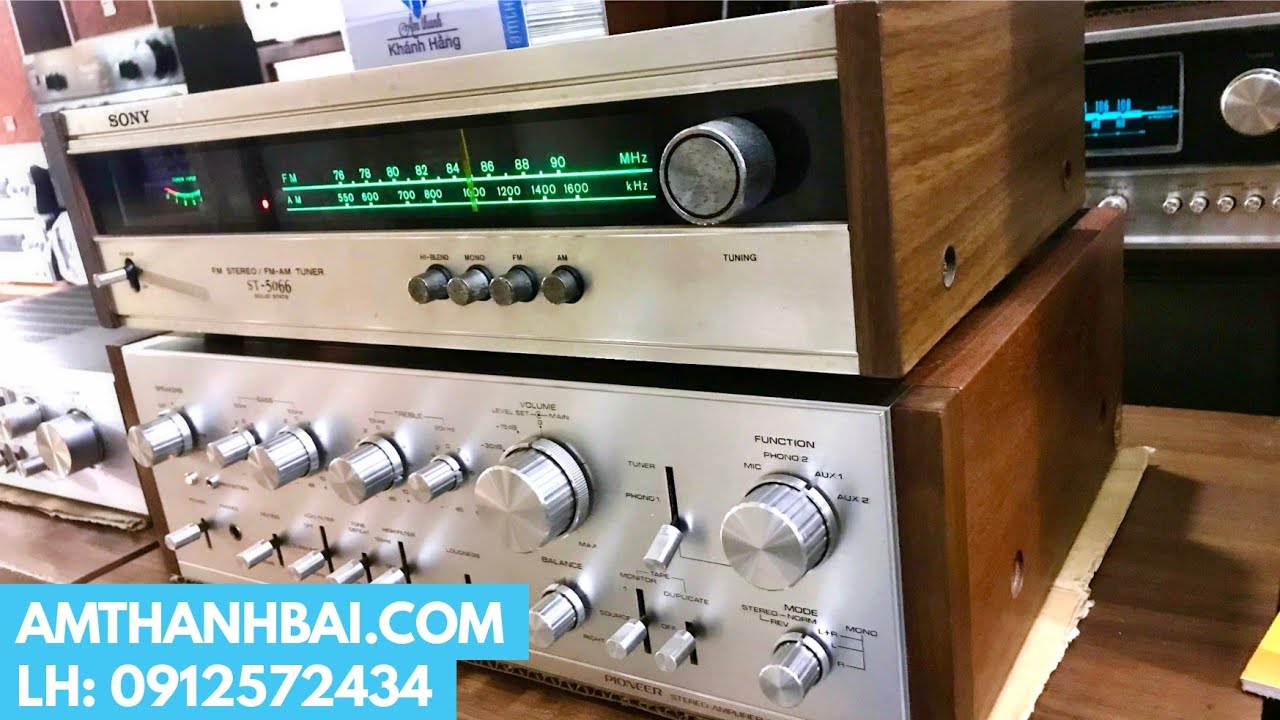 Tuner SONY ST 5066 vỏ gỗ đẹp zin ghép cùng Ampli Nhật... - youtube