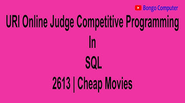 How to Solve URI Online Judge SQL Problem #2613 Cheap Movies