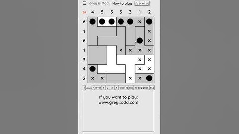 Grey is Odd - Today grids. Solution level 4 7X7 dated 03-16-2024