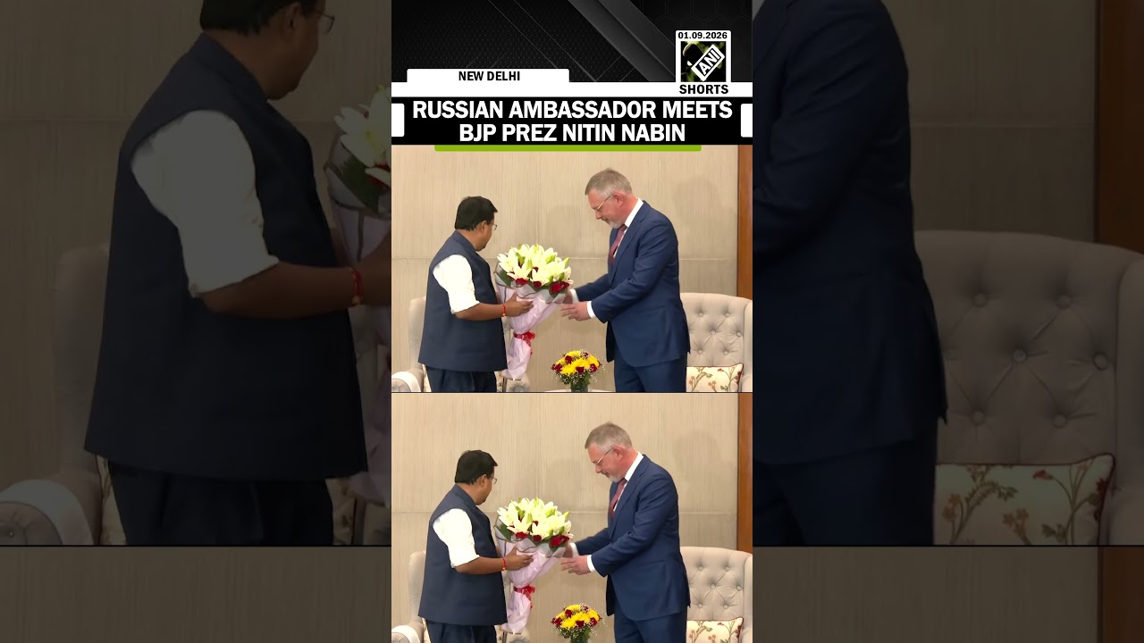 Watch: Russian Ambassador Denis Alipov meets BJP President Nitin Nabin at BJP headquarters