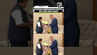 Watch: Russian Ambassador Denis Alipov meets BJP President Nitin Nabin at BJP headquarters