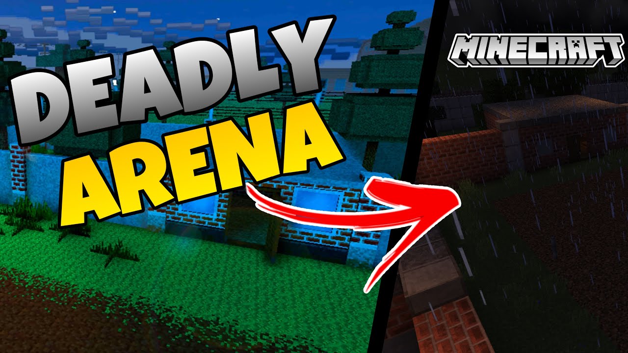 Deadly arena map in Minecraft! (Pixel Gun 3D Map in Minecraft) - YouTube