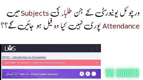 What will be the effect of VU compulsory attendance subjects on Result of students?#vu #attendance